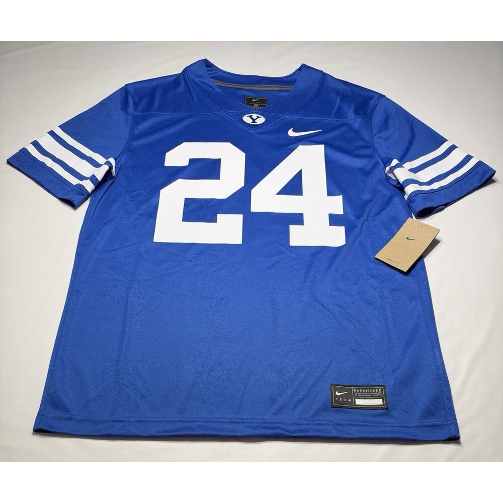 BYU Cougars Nike Team Football Jersey #24 NCAA Untouchable Game Royal NWT New